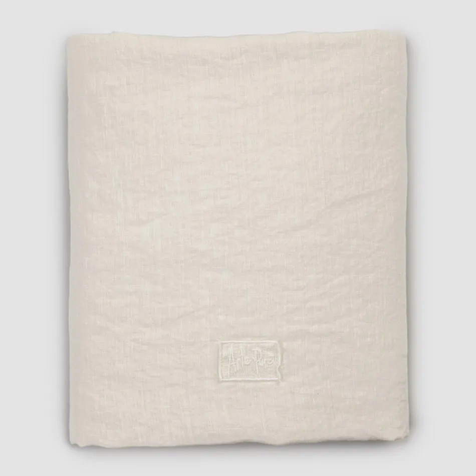 Dubbele hoeslakens in Zwart Linnen, Boter of Oud Krijt - Fiumano Viadurini