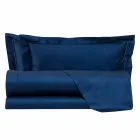 Lakens in effen kleur, compleet in katoensatijn voor tweepersoonsbed - Hibiscus Viadurini