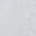 Hoogwaardig wit linnen laken met kant voor tweepersoonsbed - Fiumana Viadurini