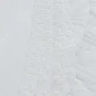 Hoogwaardig wit linnen laken met kant voor tweepersoonsbed - Fiumana Viadurini