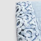 Tweepersoonsbedlaken van linnen met Poema-kant, 3 afwerkingen - Dulcis Viadurini