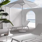 Tuinligbedden in geverfd aluminium en textileen, 2 stuks - Bunny Viadurini