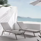 Tuinligbedden in geverfd aluminium en textileen, 2 stuks - Bunny Viadurini