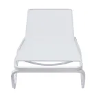 Solaya 194x65 cm Buitenligstoel van aluminium en textiel Viadurini