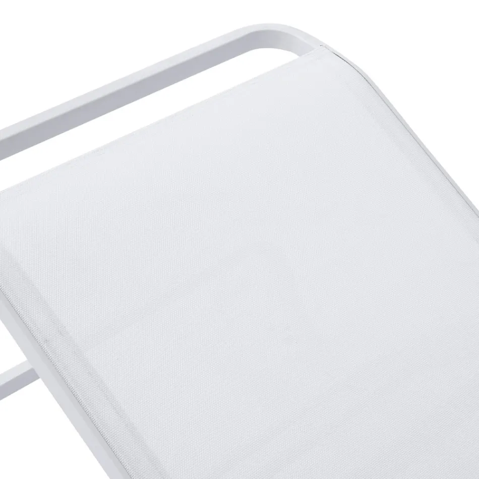 Solaya 194x65 cm Buitenligstoel van aluminium en textiel Viadurini