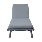 196x75 cm aluminium ligstoel voor buiten met kussen - Sundra Viadurini