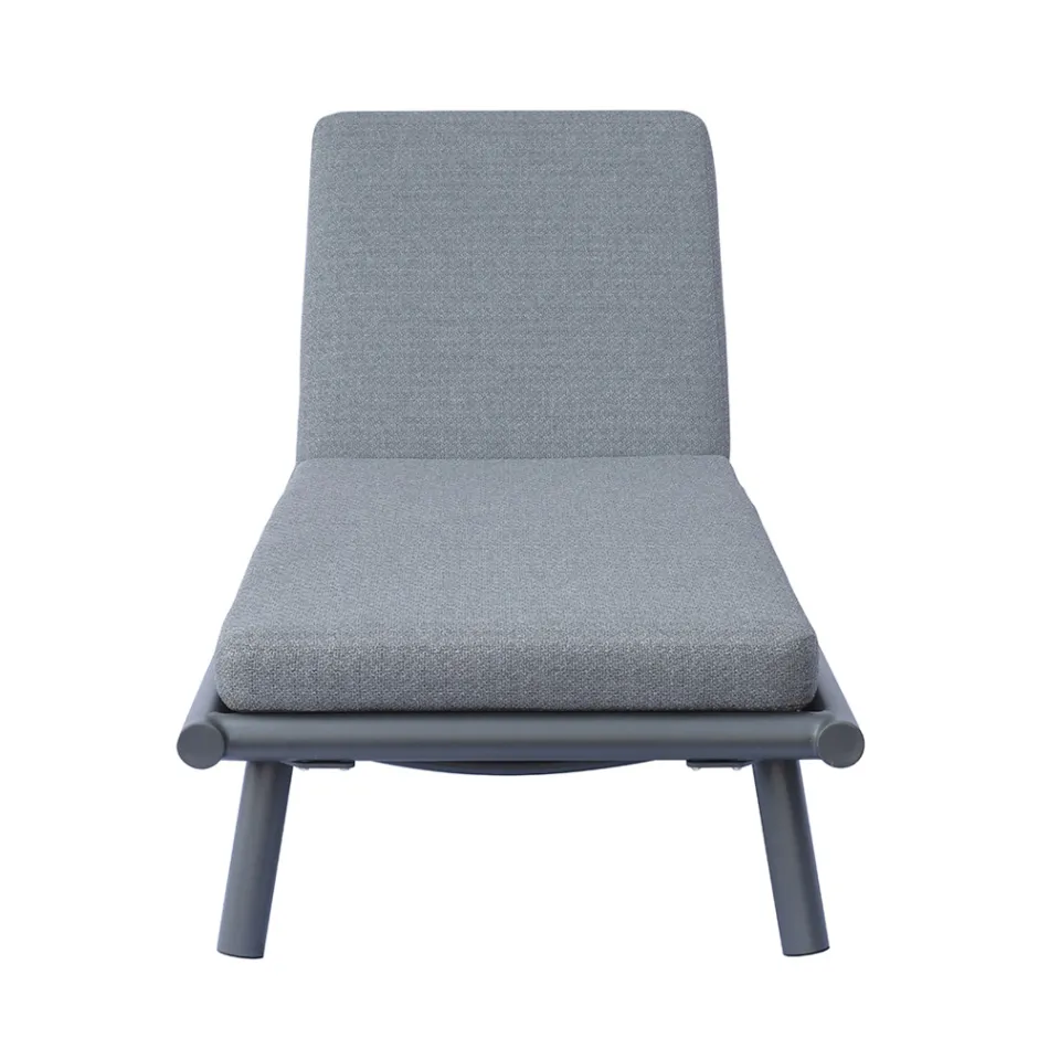 196x75 cm aluminium ligstoel voor buiten met kussen - Sundra Viadurini