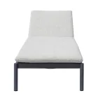 205x76 cm aluminium ligstoel voor buiten met kussen - Tessara Viadurini