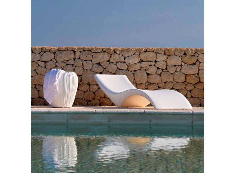 Moderne design chaise longue in gekleurd polyethyleen - Cloe by Myyour Viadurini