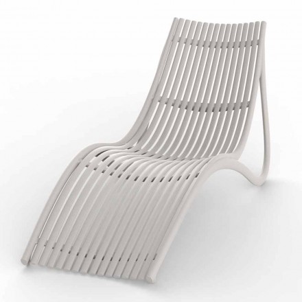 Outdoor chaise longue zonnebank, wit of ecru kunststof 4-delig - Ibiza van Vondom Viadurini