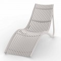 Outdoor chaise longue in wit of ecru design, 4 stuks - Ibiza van Vondom