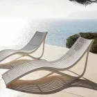 Outdoor chaise longue zonnebank, wit of ecru kunststof 4-delig - Ibiza van Vondom Viadurini