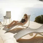 Outdoor chaise longue zonnebank, wit of ecru kunststof 4-delig - Ibiza van Vondom Viadurini