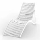 Outdoor chaise longue zonnebank, wit of ecru kunststof 4-delig - Ibiza van Vondom Viadurini
