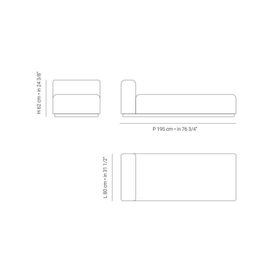 Zonnebank voor buiten met vulling van afwaterend rubber Made in Italy - Bahias Viadurini