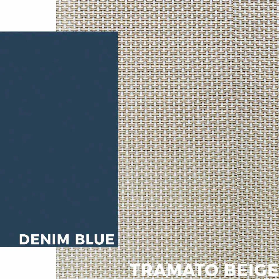 Buiten zonnebank in aluminium met wielen en armleuningen Modern Design - Carmine Viadurini