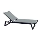 Buitenzonnebank van aluminium en textiel met intrekbare wielen, 2 stuks - Donkey Viadurini