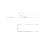 Zonnebank voor buiten in stof en houten structuur Made in Italy - Armelia Viadurini