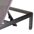 Buitenligstoel van geanodiseerd aluminium en textilene - Blok Viadurini