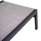 Buitenligstoel van aluminium en textilene met 2 wielen - Costume Viadurini