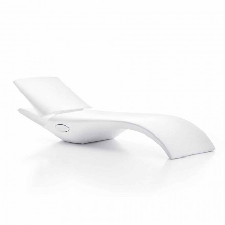 Design chaise longue tuinstoel in wit plastic - Zoe van Mayyour Viadurini