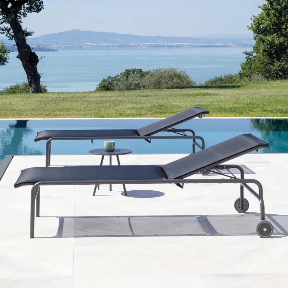 Stapelbaar tuinbed van staal Made in Italy 2 stuks - Arwen Viadurini