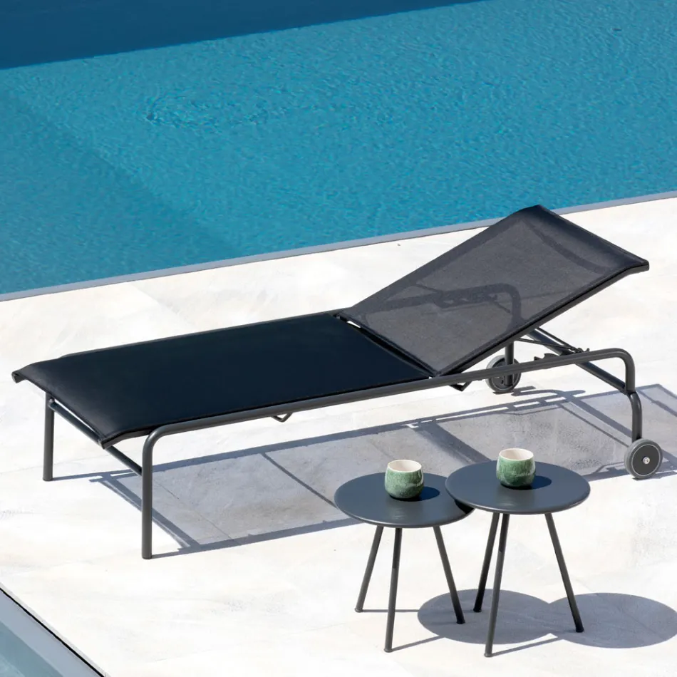 Stapelbaar tuinbed van staal Made in Italy 2 stuks - Arwen Viadurini