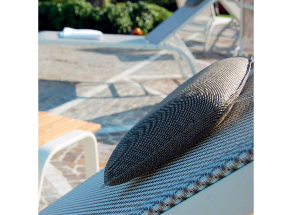Tuinstoel van aluminium en luxe canvas, gemaakt in Italië, 2 stuks - Myrto Viadurini