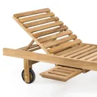 Tuinbed in natuurlijk teakhout - Yggdrasil Viadurini