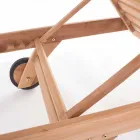 Moderne Liggende Tuinbank met Wielen in Teakhout - Canarische Viadurini
