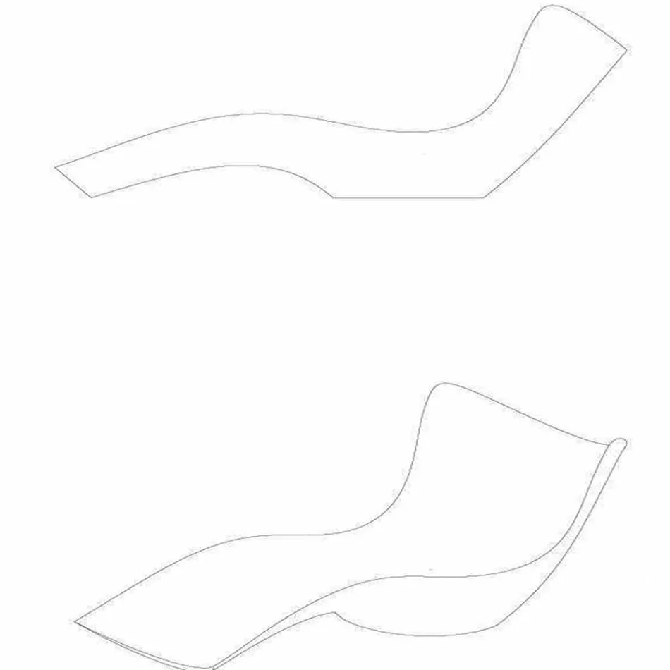 Surfen op Vondom tuinbed, modern design in polyethyleen Viadurini