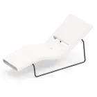 Tuinligstoel van polyethyleen in verschillende kleuren met metalen steun - Bollo Viadurini