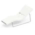 Tuinligstoel van polyethyleen in verschillende kleuren met metalen steun - Bollo Viadurini