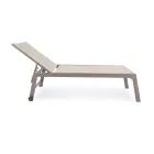 Moderne tuinzonnebank van aluminium met wielen voor buiten - Franz Viadurini
