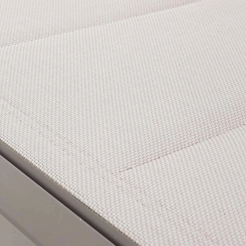 Moderne tuinzonnebank van aluminium met wielen voor buiten - Franz Viadurini