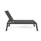 Moderne tuinzonnebank van aluminium met wielen voor buiten - Franz Viadurini