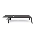 Moderne tuinzonnebank van aluminium met wielen voor buiten - Franz Viadurini