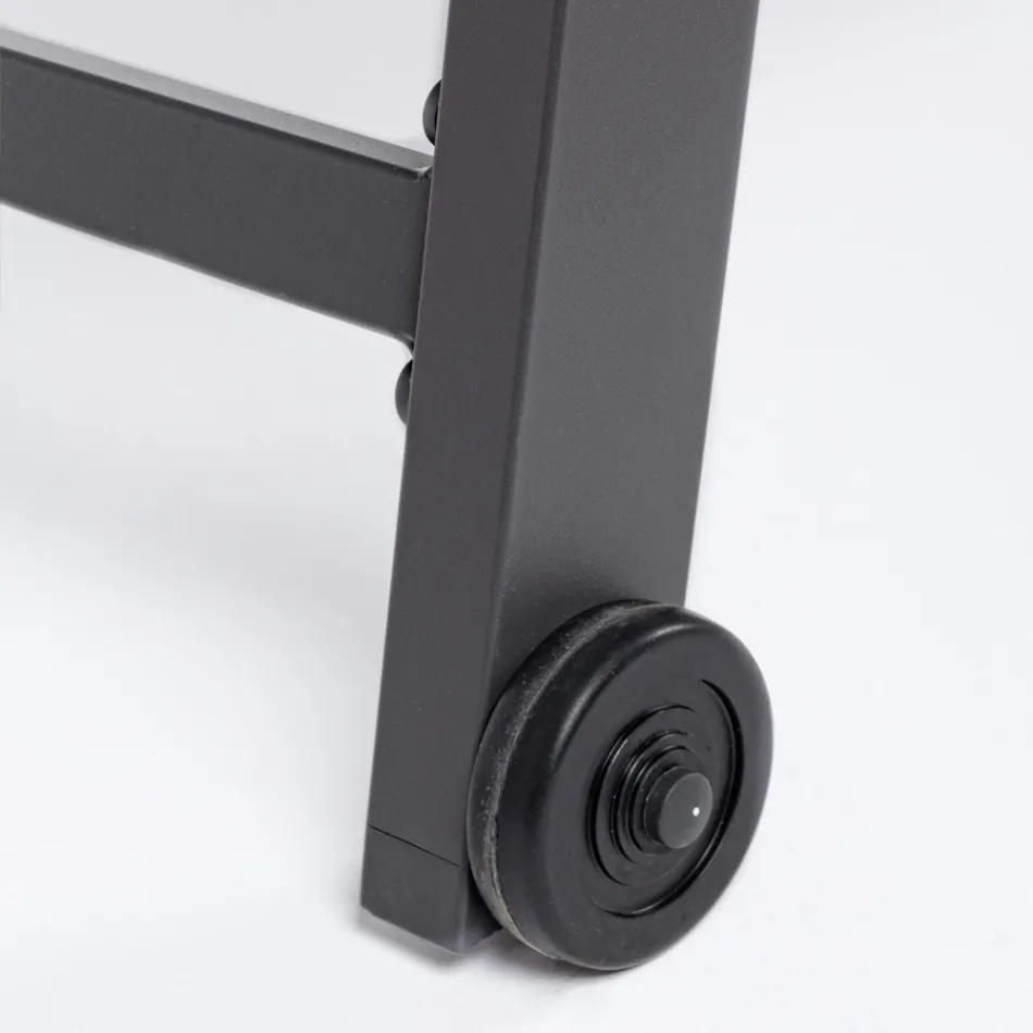 Moderne tuinzonnebank van aluminium met wielen voor buiten - Franz Viadurini