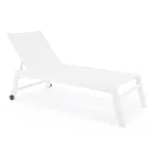 Moderne tuinzonnebank van aluminium met wielen voor buiten - Franz Viadurini