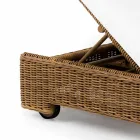 Enkele of dubbele ligstoel voor buiten in luxe synthetisch rotan - Yves Viadurini