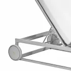 Tuinligstoel van aluminium, wielen en verstelbare rugleuning - Julie Viadurini