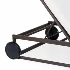 Tuinligstoel van aluminium, wielen en verstelbare rugleuning - Julie Viadurini