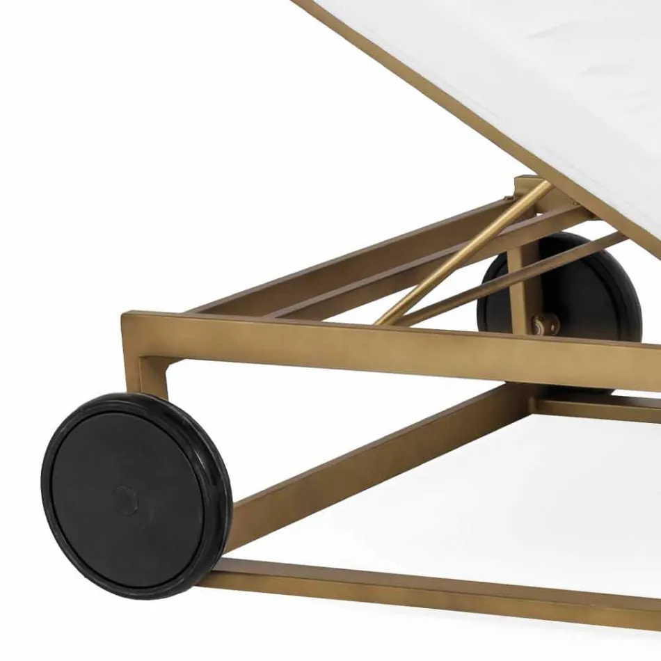 Tuinligstoel van aluminium, wielen en verstelbare rugleuning - Julie Viadurini