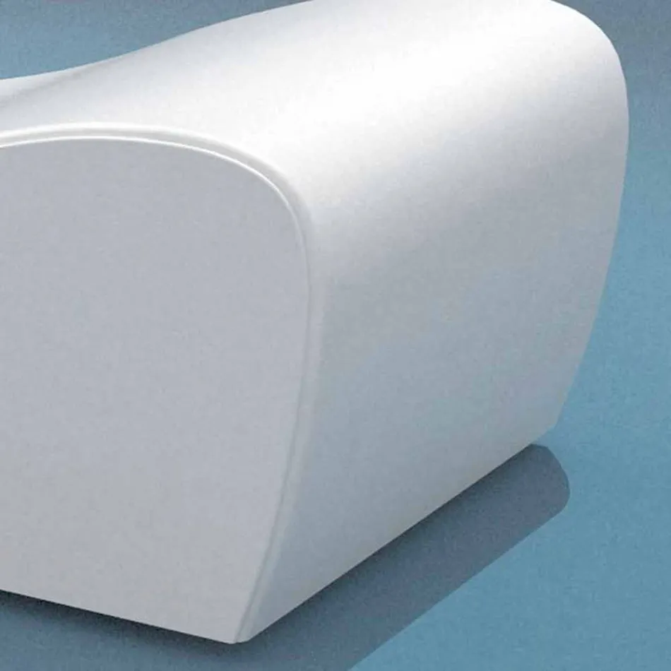 Cot ontspannen Wave Trona witte nautische imitatie leer gemaakt in Italië Viadurini