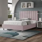 Microvezelmatras van 120x200 cm met symmetrische verticale lijnen, gemaakt in Italië - Glove Viadurini