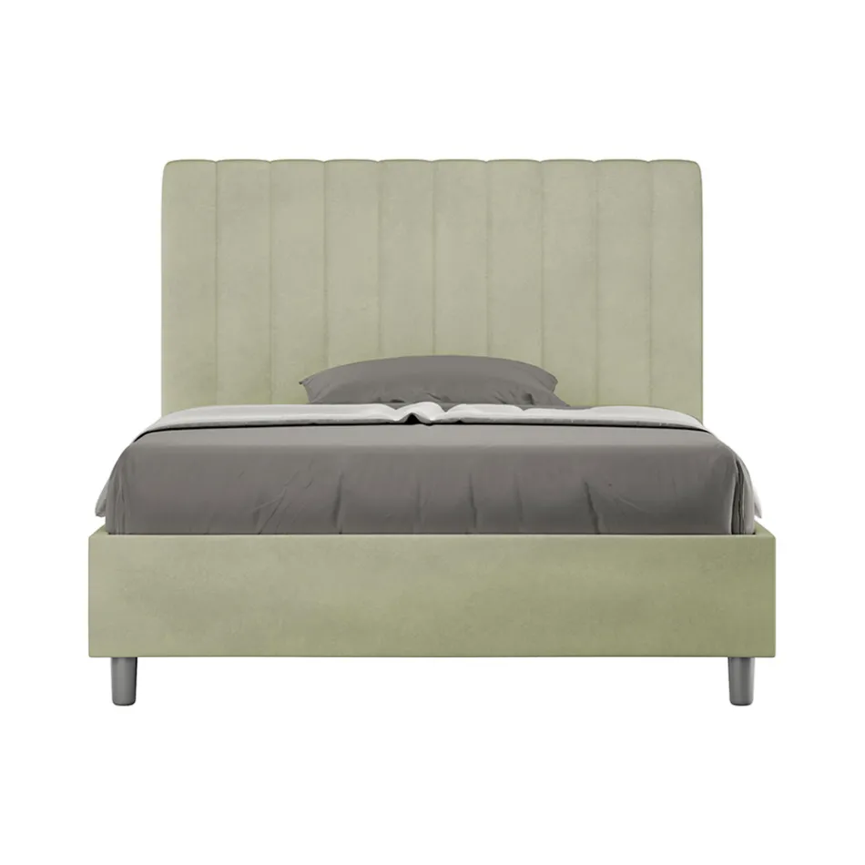 Microvezelmatras van 120x200 cm met symmetrische verticale lijnen, gemaakt in Italië - Glove Viadurini