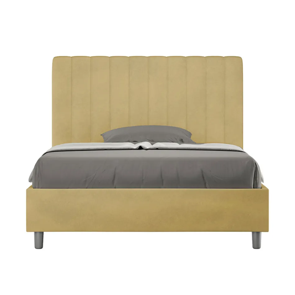 Microvezelmatras van 120x200 cm met symmetrische verticale lijnen, gemaakt in Italië - Glove Viadurini