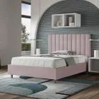 Microvezelmatras van 140x200 cm met symmetrische verticale lijnen, gemaakt in Italië - Glove Viadurini