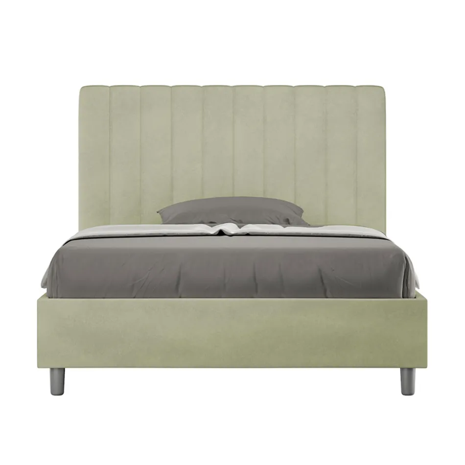 Microvezelmatras van 140x200 cm met symmetrische verticale lijnen, gemaakt in Italië - Glove Viadurini