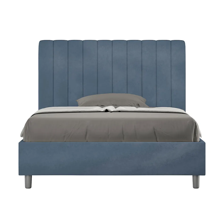 Microvezelmatras van 140x200 cm met symmetrische verticale lijnen, gemaakt in Italië - Glove Viadurini